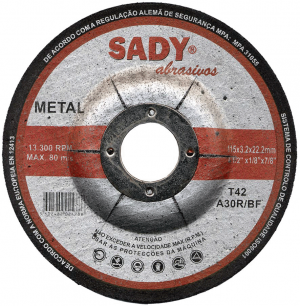 Disco de corte ferro 115x3,2mm - SADY - Aurymat