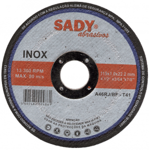 Disco de corte Inox 115x1mm - Aurymat