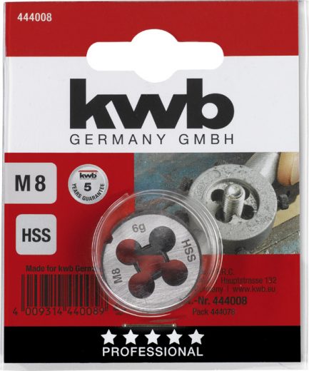 Embalagem Caçonete para roscas HSS - KWB - Aurymat